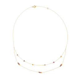 Collier en or jaune et verre