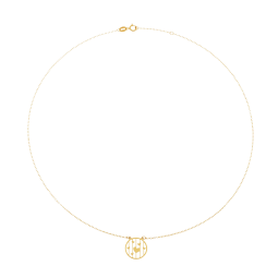 Collier en or jaune, coeurs