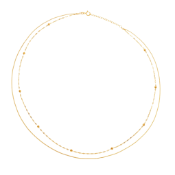 Collier en or jaune, double chaîne