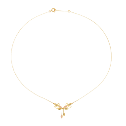 Collier en or jaune et laque pailletée