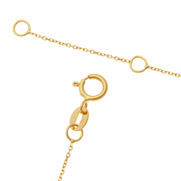 Collier en or jaune et oxydes de zirconium, coeur