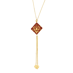 Collier en or jaune et laque 