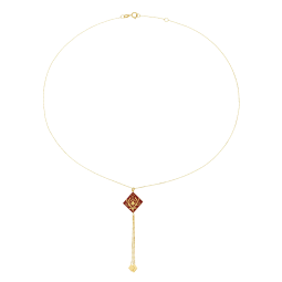 Collier en or jaune et laque 