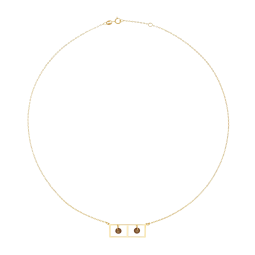 Collier en or jaune et oxydes de zirconium