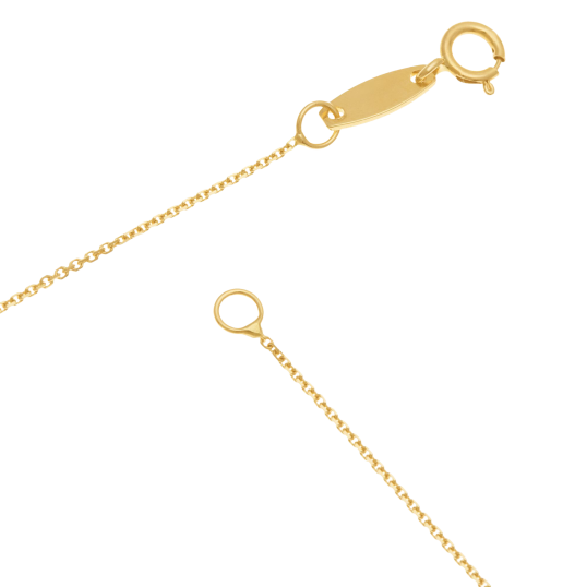 Collier en or jaune et oxydes de zirconium