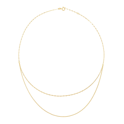 Collier en or jaune, double chaîne