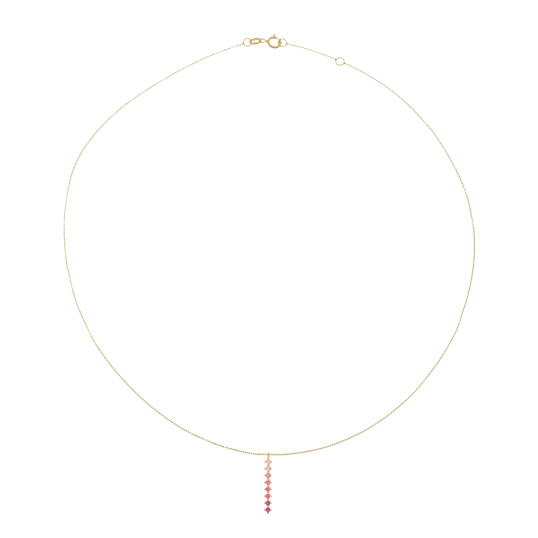 Collier en or jaune et oxydes de zirconium