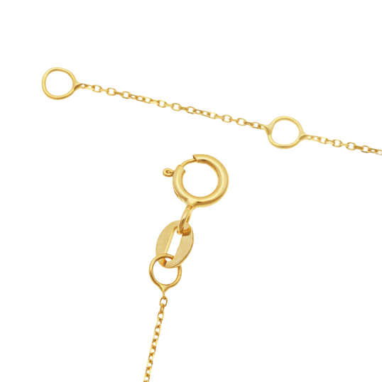 Collier en or jaune et oxydes de zirconium