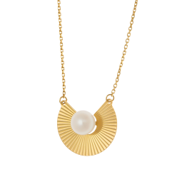 Collier en or jaune et perle de culture