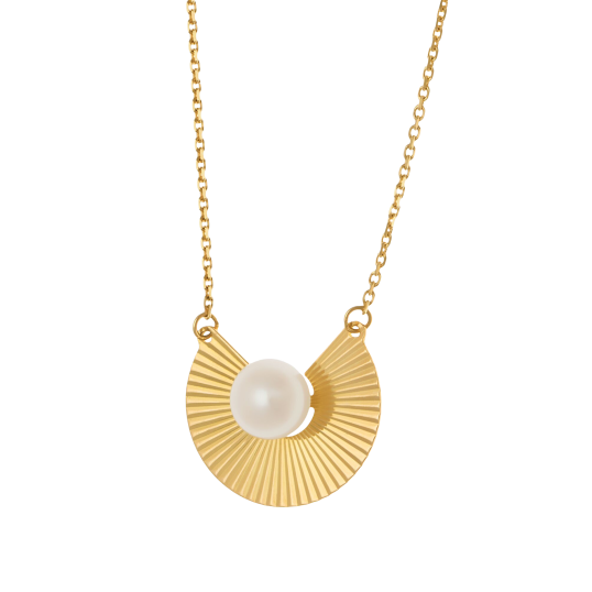 Collier en or jaune et perle de culture