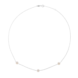 Collier en or gris et perles de culture
