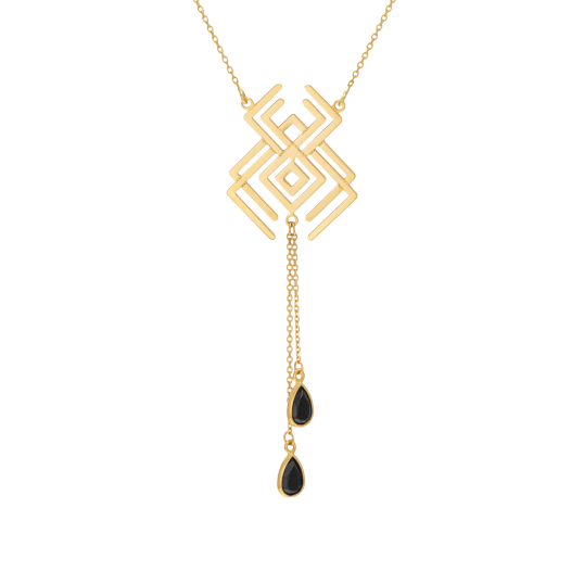 Collier en or jaune et oxydes de zirconium Collier en or jaune et oxydes de zirconium