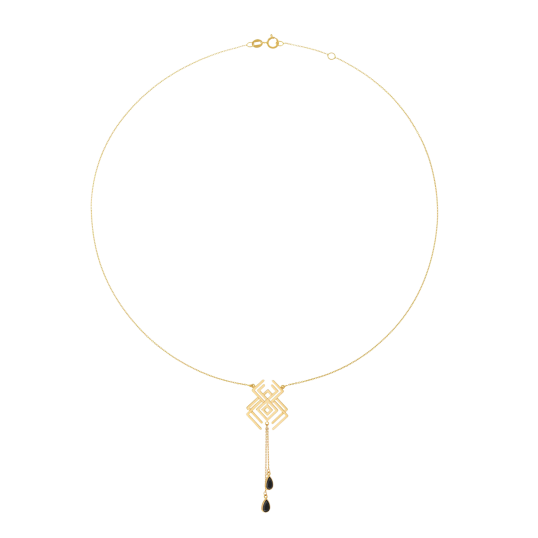 Collier en or jaune et oxydes de zirconium Collier en or jaune et oxydes de zirconium