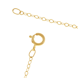 Collier en or jaune, boules en résine et cristaux de synthèse 