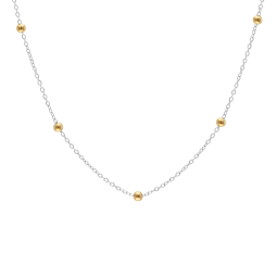 Collier en 2 ors, maille forçat 