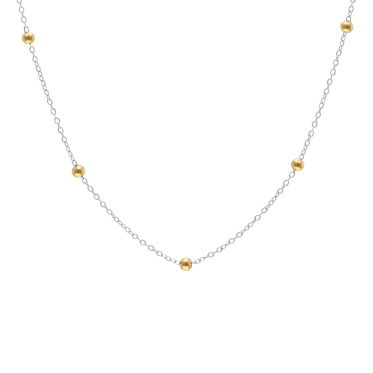 Collier en 2 ors, maille forçat 