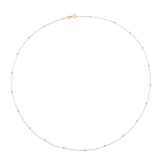 Collier en 2 ors, maille forçat 