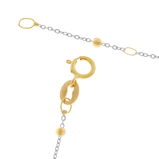 Collier en 2 ors, maille forçat 