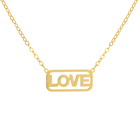 Collier en or jaune, love