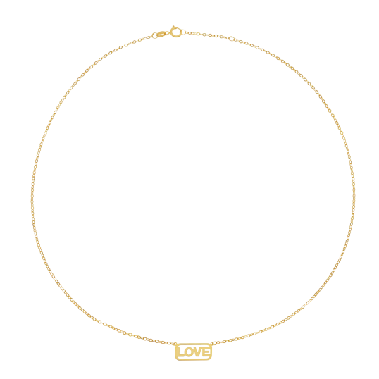 Collier en or jaune, love