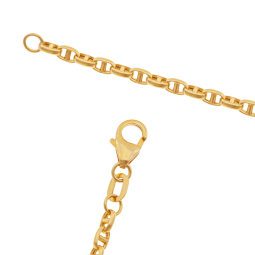 Collier en or jaune, maille marine