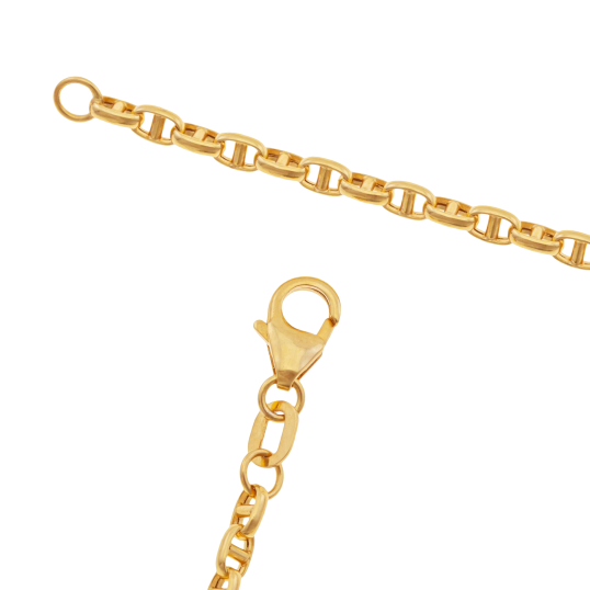 Collier en or jaune, maille marine
