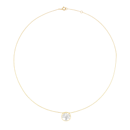 Collier en or jaune et rhodié, diamants