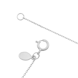 Collier en or gris, aigue marine et diamants