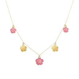 Collier en or jaune et laque