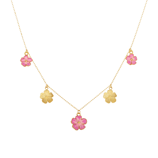 Collier en or jaune et laque