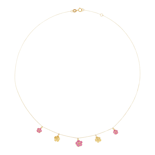 Collier en or jaune et laque