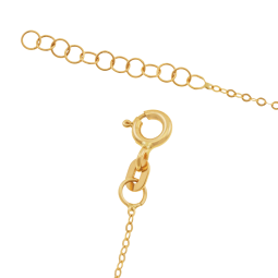 Collier en or jaune, nacre et pierre synthétique