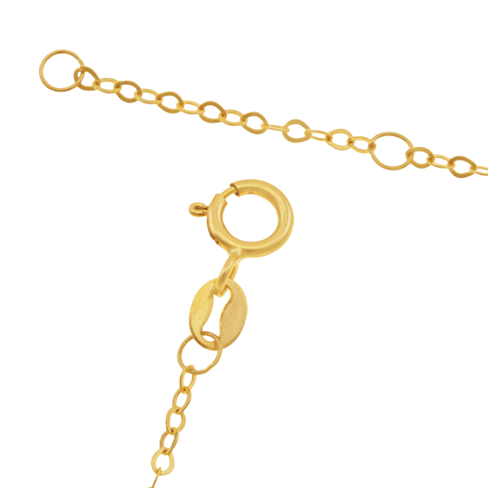 Collier en or jaune et oxydes de zirconium