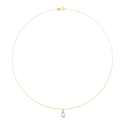 Collier en or jaune et oxyde de zirconium