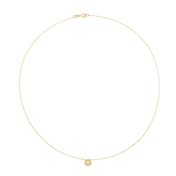 Collier en or jaune et oxyde de zirconium