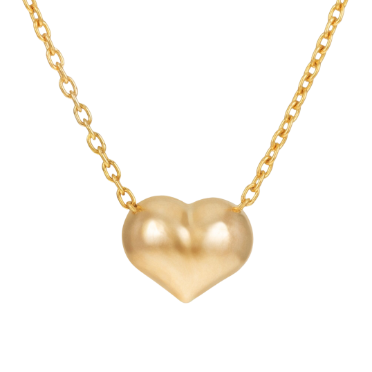 Collier en or jaune, coeur