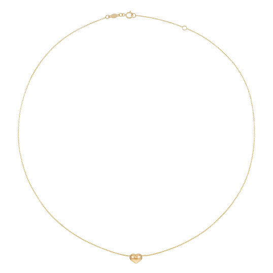 Collier en or jaune, coeur