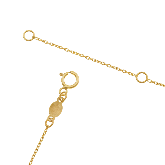 Collier en or jaune, coeur