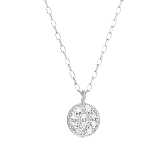 Collier en or gris et diamants