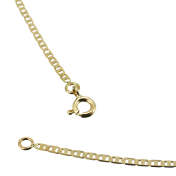 Chaine en or jaune, maille marine plate