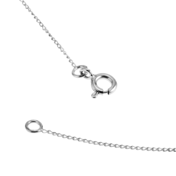 Chaîne en or gris, maille gourmette
