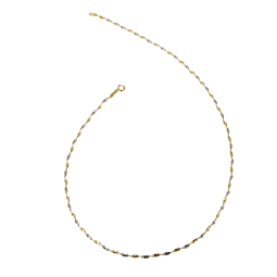 Collier 2 ors, maille torsadée