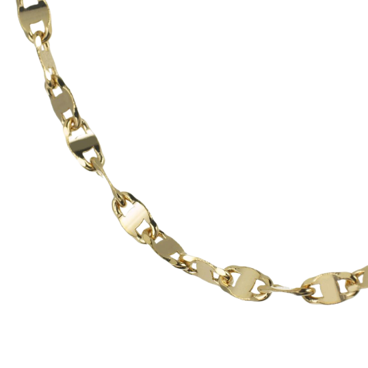 Chaîne en or jaune, maille marine