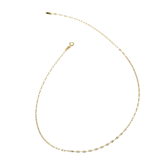 Chaîne en or jaune, maille marine