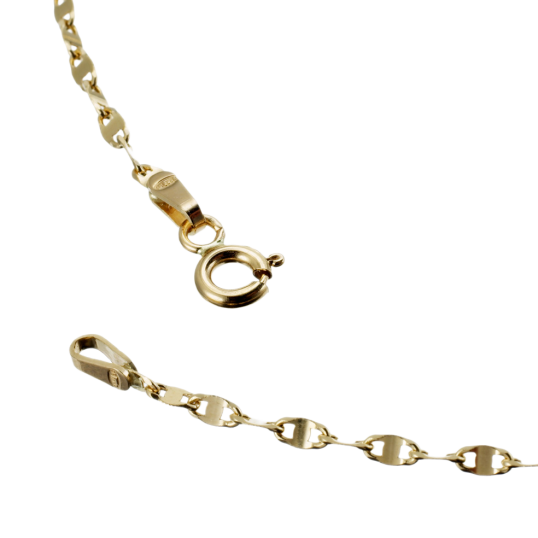 Chaîne en or jaune, maille marine