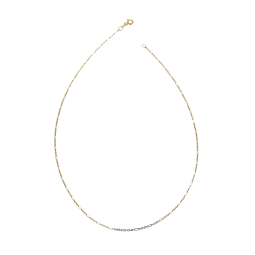 Chaîne en or jaune, maille fantaisie alternée
