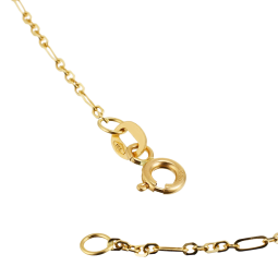 Chaîne en or jaune, maille fantaisie alternée