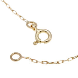 Chaîne en or jaune, maille forçat claire diamantée
