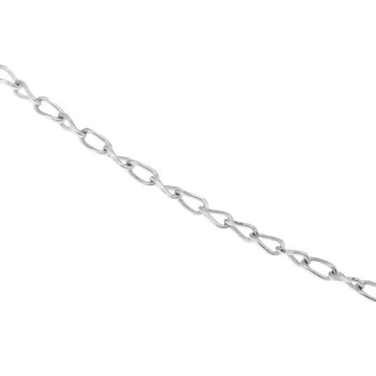 Chaîne en or gris, maille fantaisie Chaîne en or gris, maille fantaisie