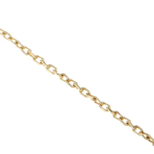 Chaîne en or jaune, maille forçat diamantée
